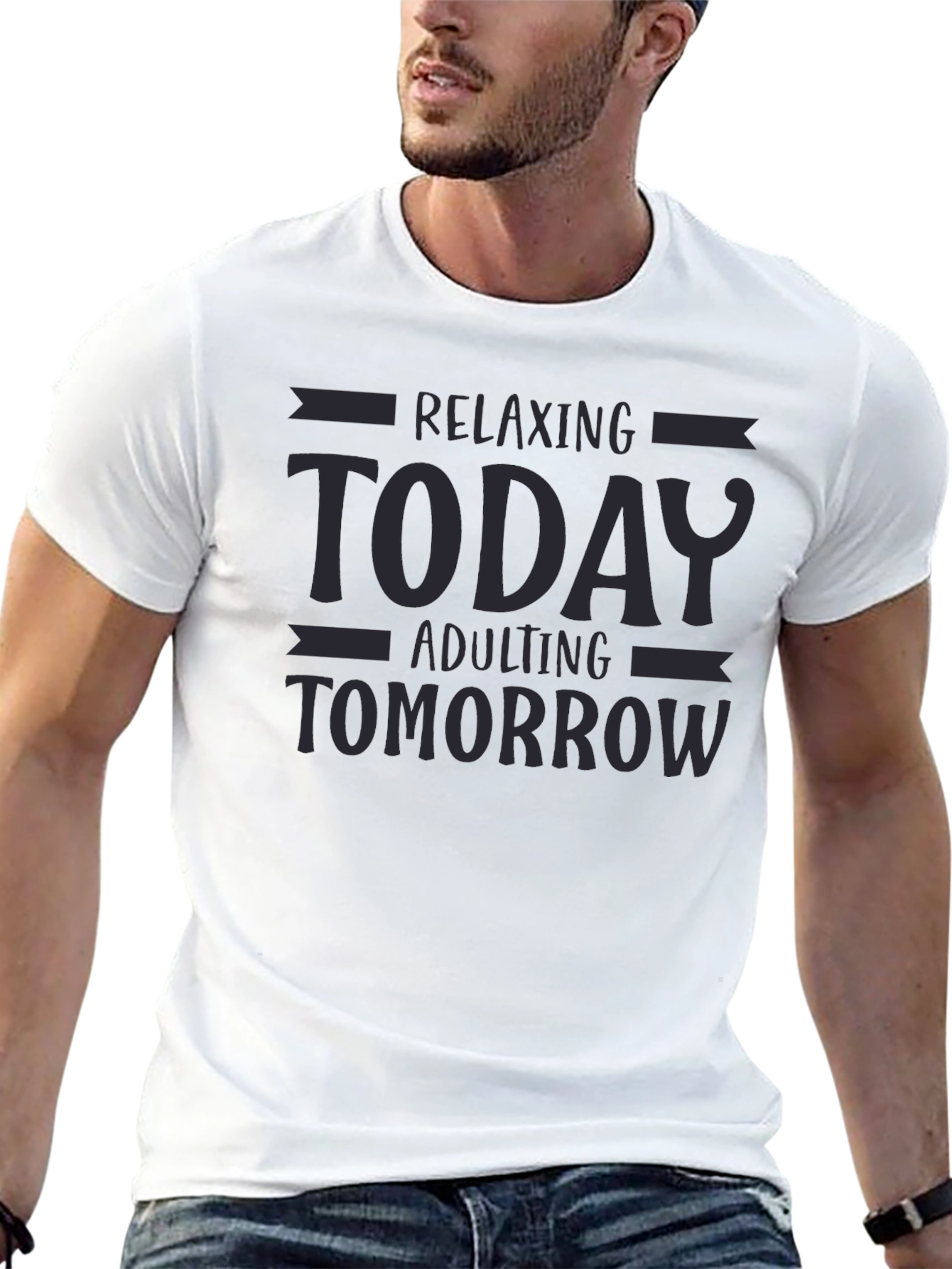 Relaxing Today Adulting Tomorrow Graphic T-Shirt