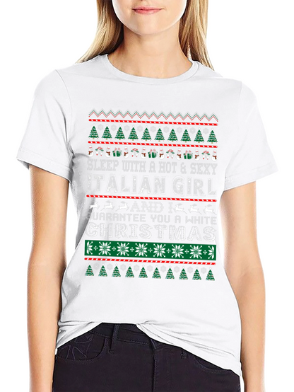Funny Christmas Italian Girl T-Shirt