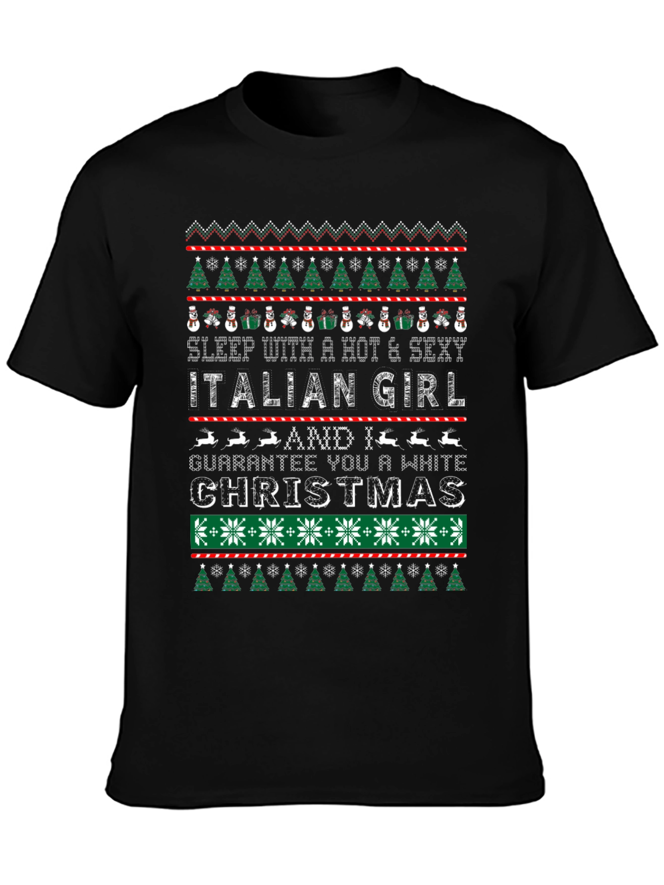 Funny Christmas Italian Girl T-Shirt