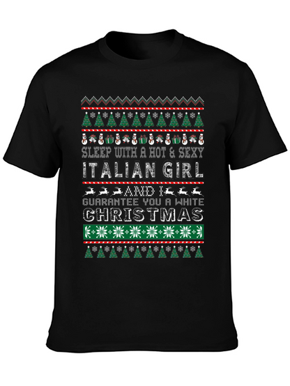 Funny Christmas Italian Girl T-Shirt