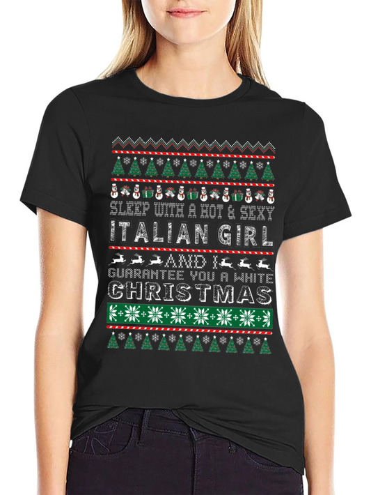 Funny Christmas Italian Girl T-Shirt