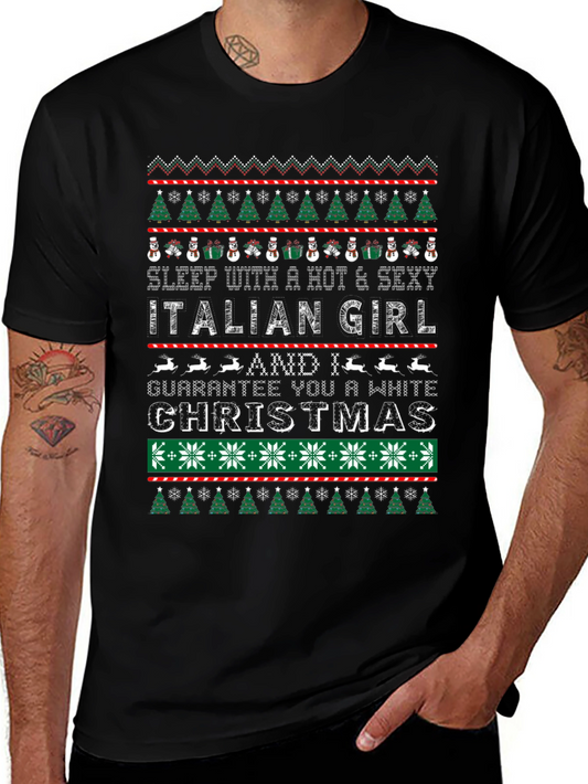 Funny Christmas Italian Girl T-Shirt