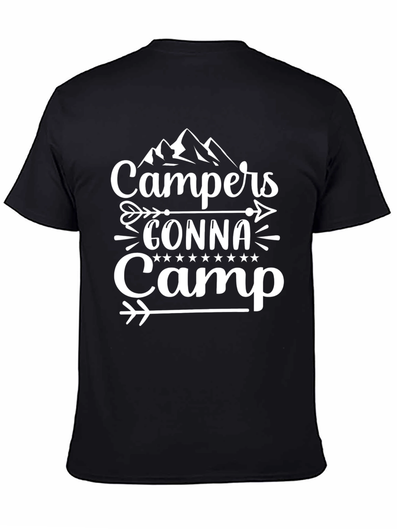 Campers Gonna Camp Graphic Tee - Black