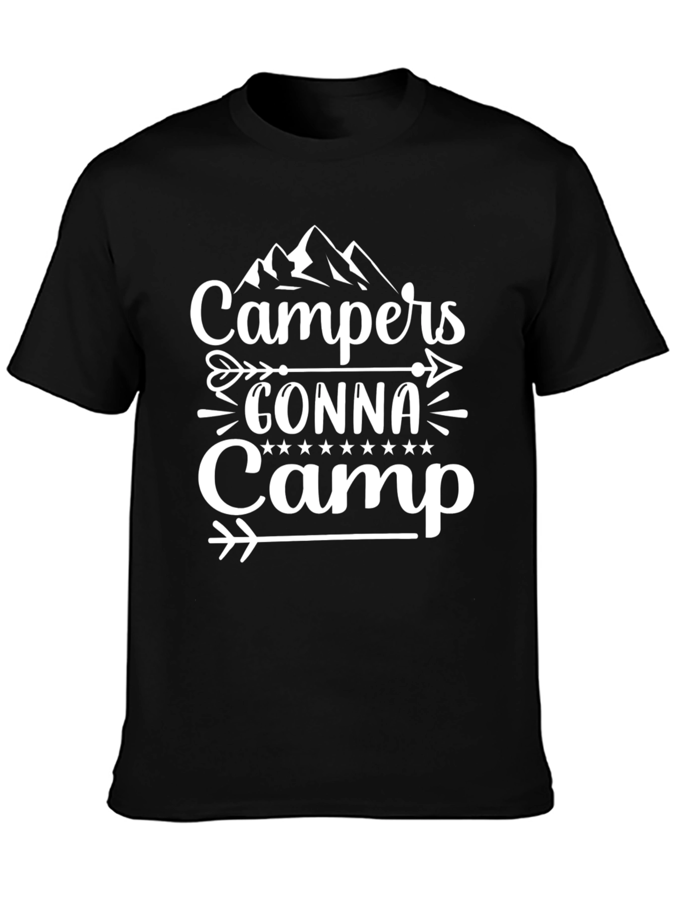 Campers Gonna Camp Graphic Tee - Black