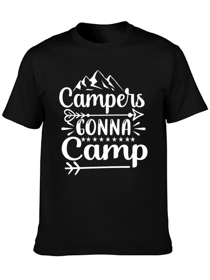 Campers Gonna Camp Graphic Tee - Black