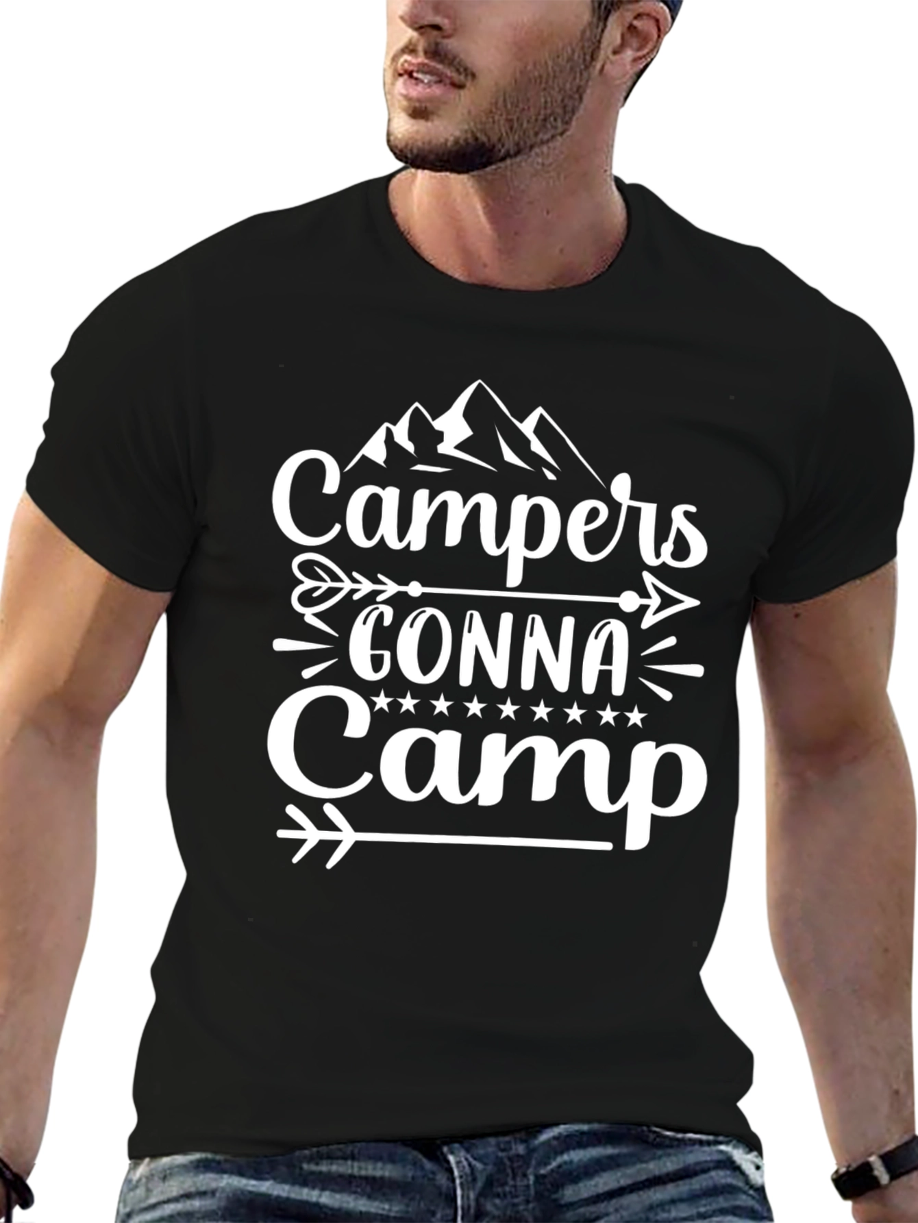 Campers Gonna Camp Graphic Tee - Black