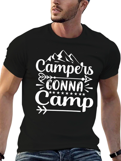 Campers Gonna Camp Graphic Tee - Black