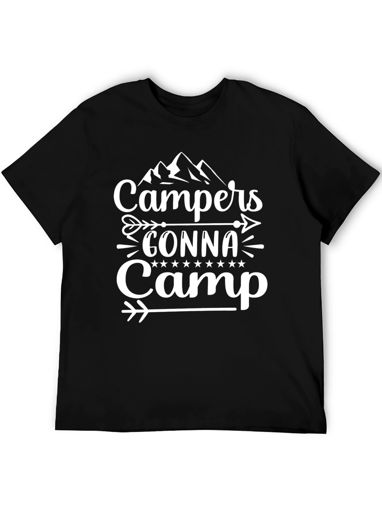 Campers Gonna Camp Graphic Tee - Black