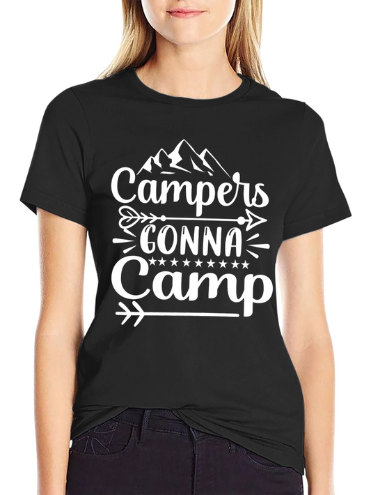 Campers Gonna Camp Graphic Tee - Black