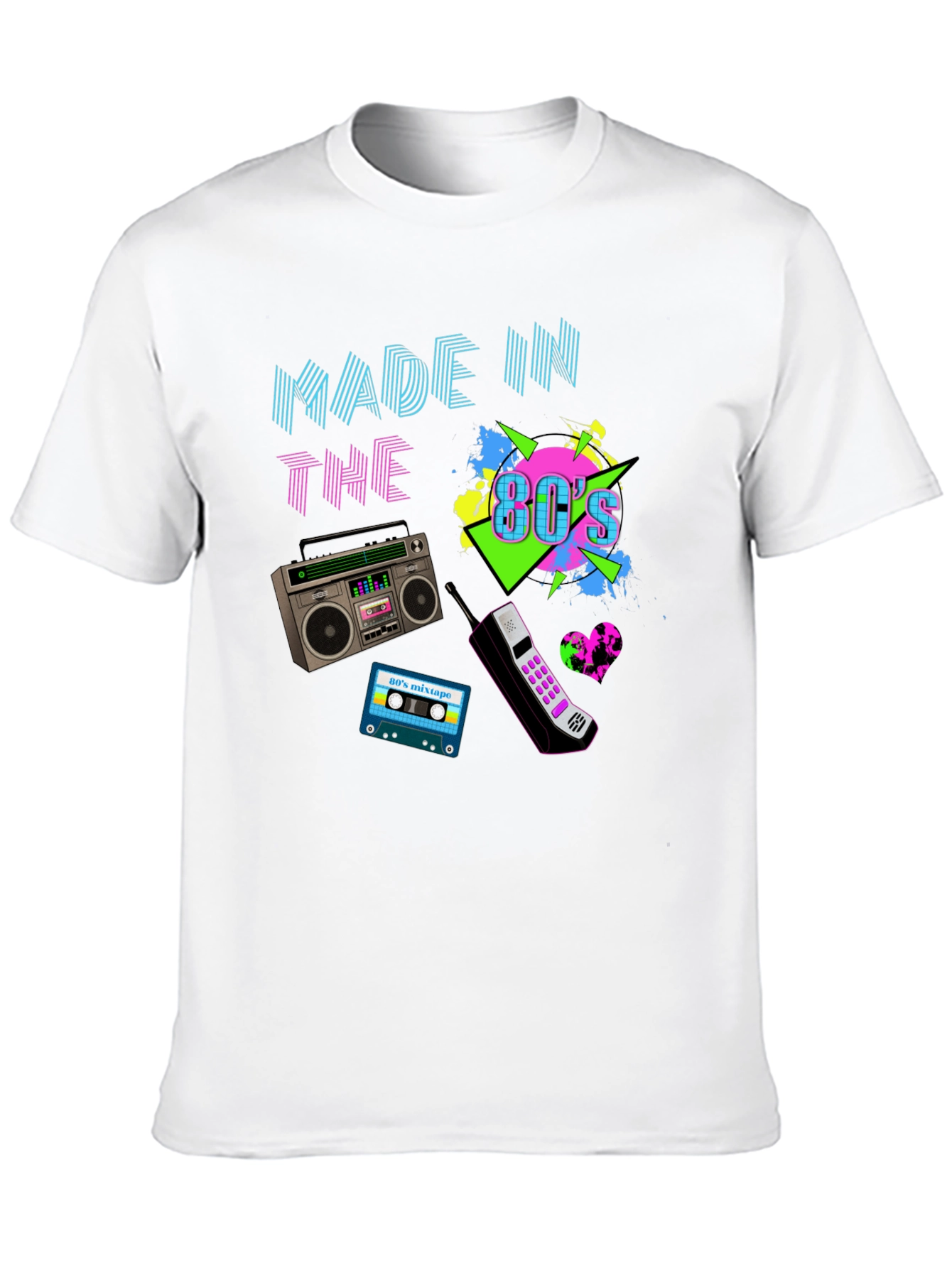 Made in the 80s T-Shirt Retro Boombox Cassette