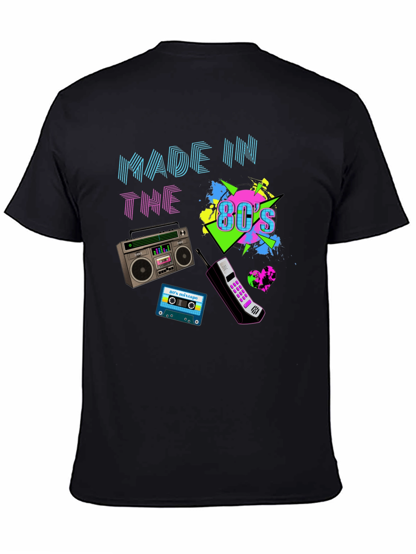 Made in the 80s T-Shirt Retro Boombox Cassette