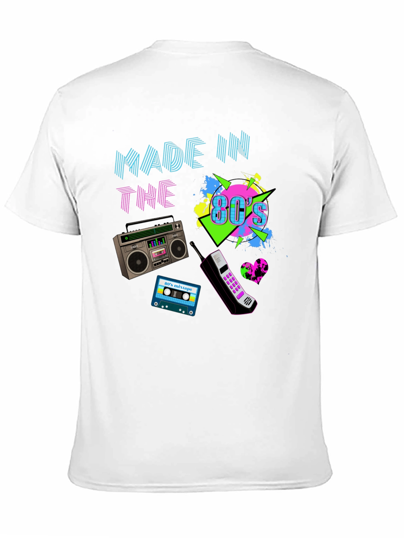 Made in the 80s T-Shirt Retro Boombox Cassette