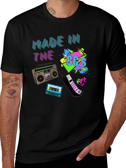 Made in the 80s T-Shirt Retro Boombox Cassette