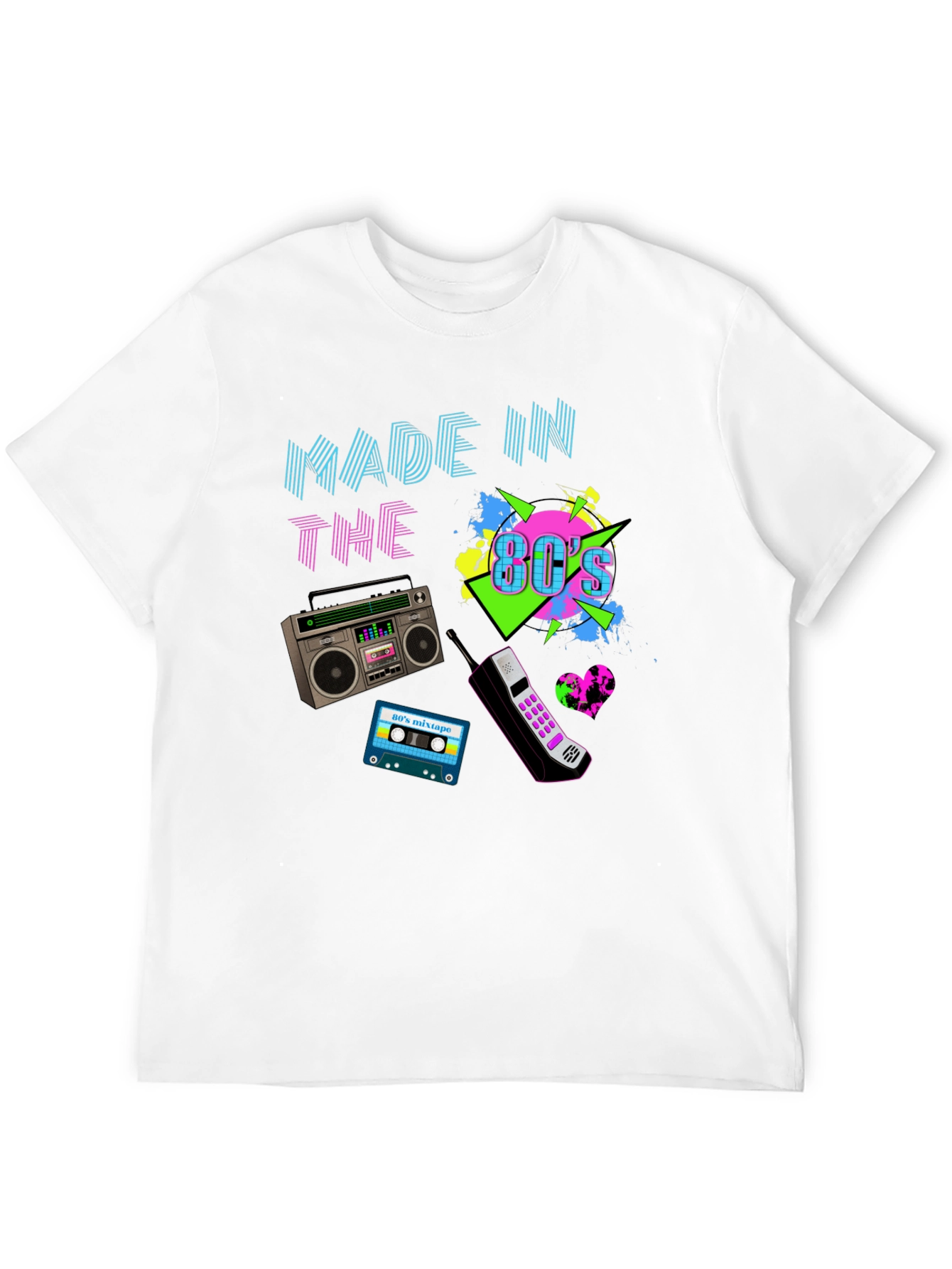 Made in the 80s T-Shirt Retro Boombox Cassette