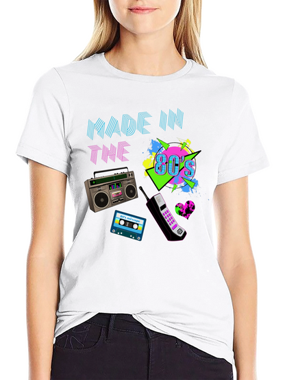Made in the 80s T-Shirt Retro Boombox Cassette