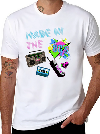 Made in the 80s T-Shirt Retro Boombox Cassette