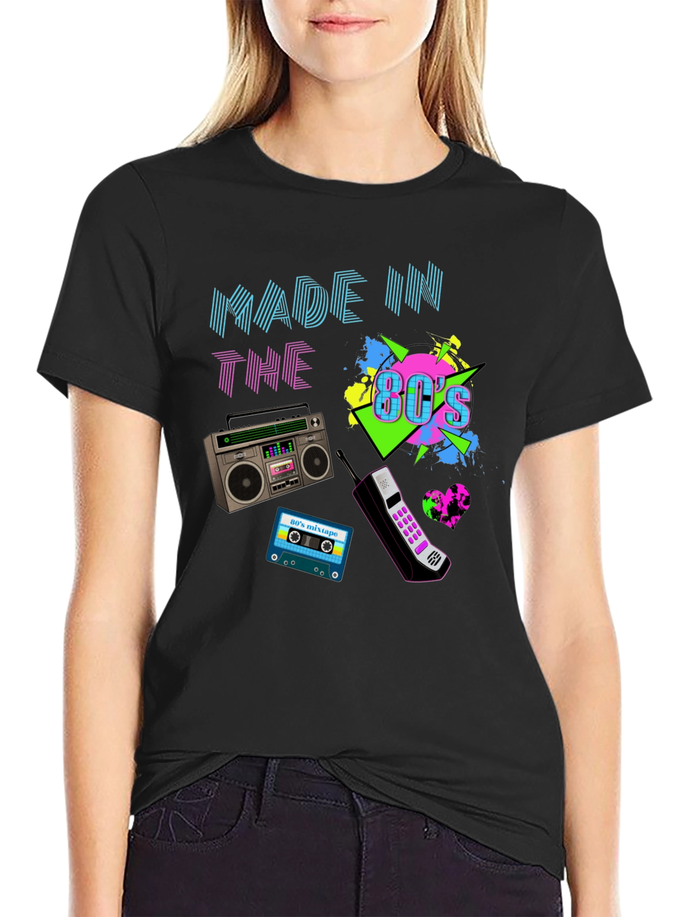 Made in the 80s T-Shirt Retro Boombox Cassette