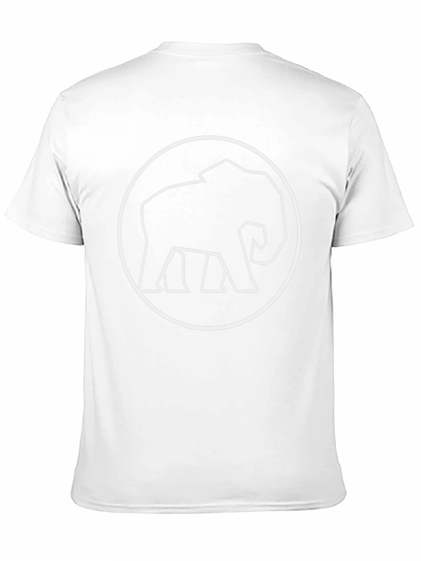 Elephant Outline Graphic Tee - Black Cotton Shirt