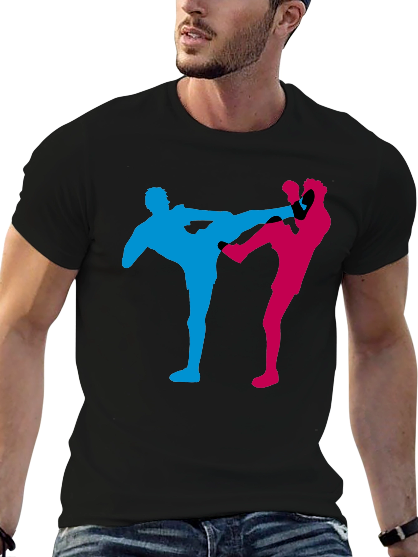 Karate Kick Graphic Tee - Black T-Shirt