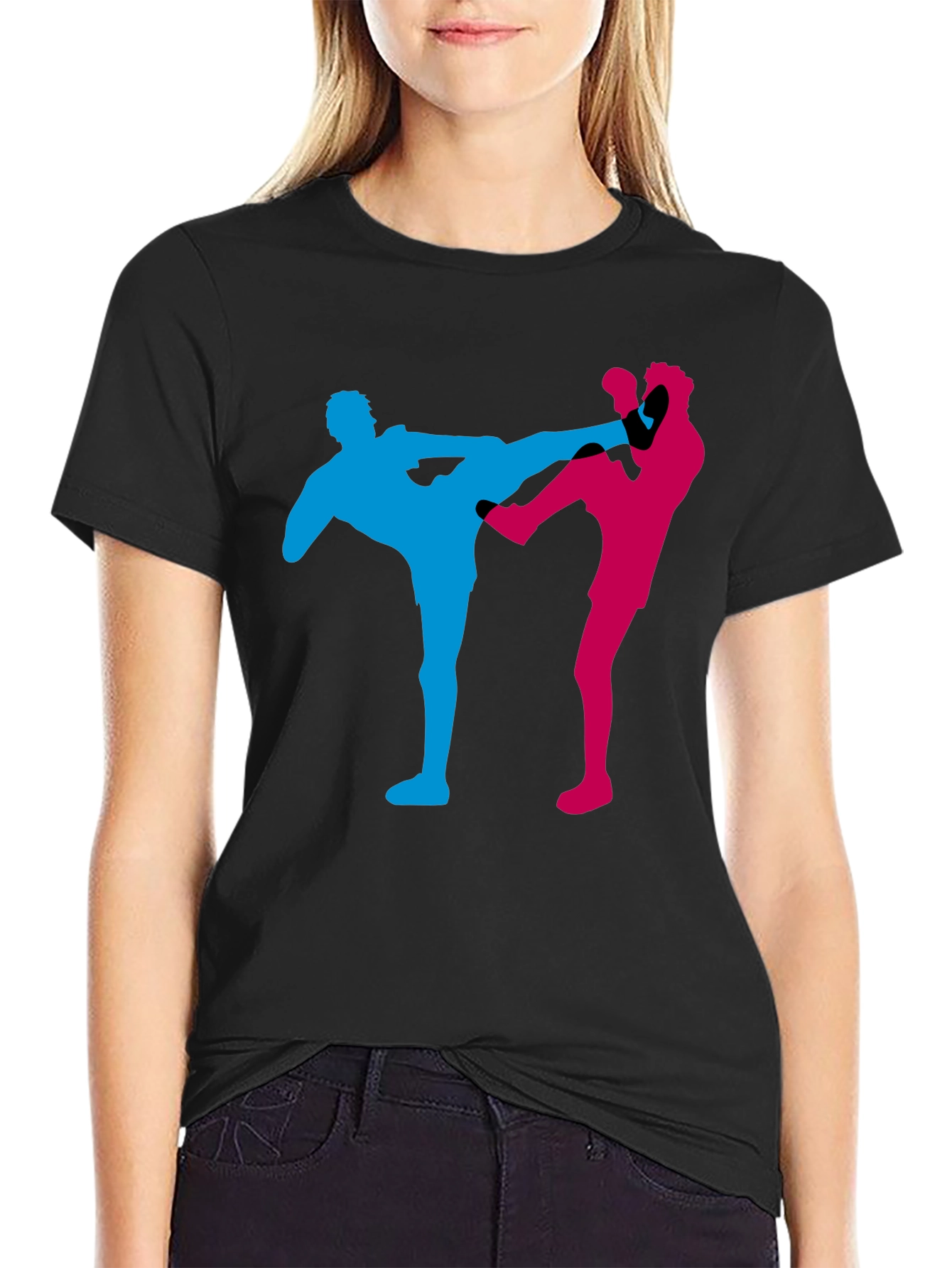 Karate Kick Graphic Tee - Black T-Shirt