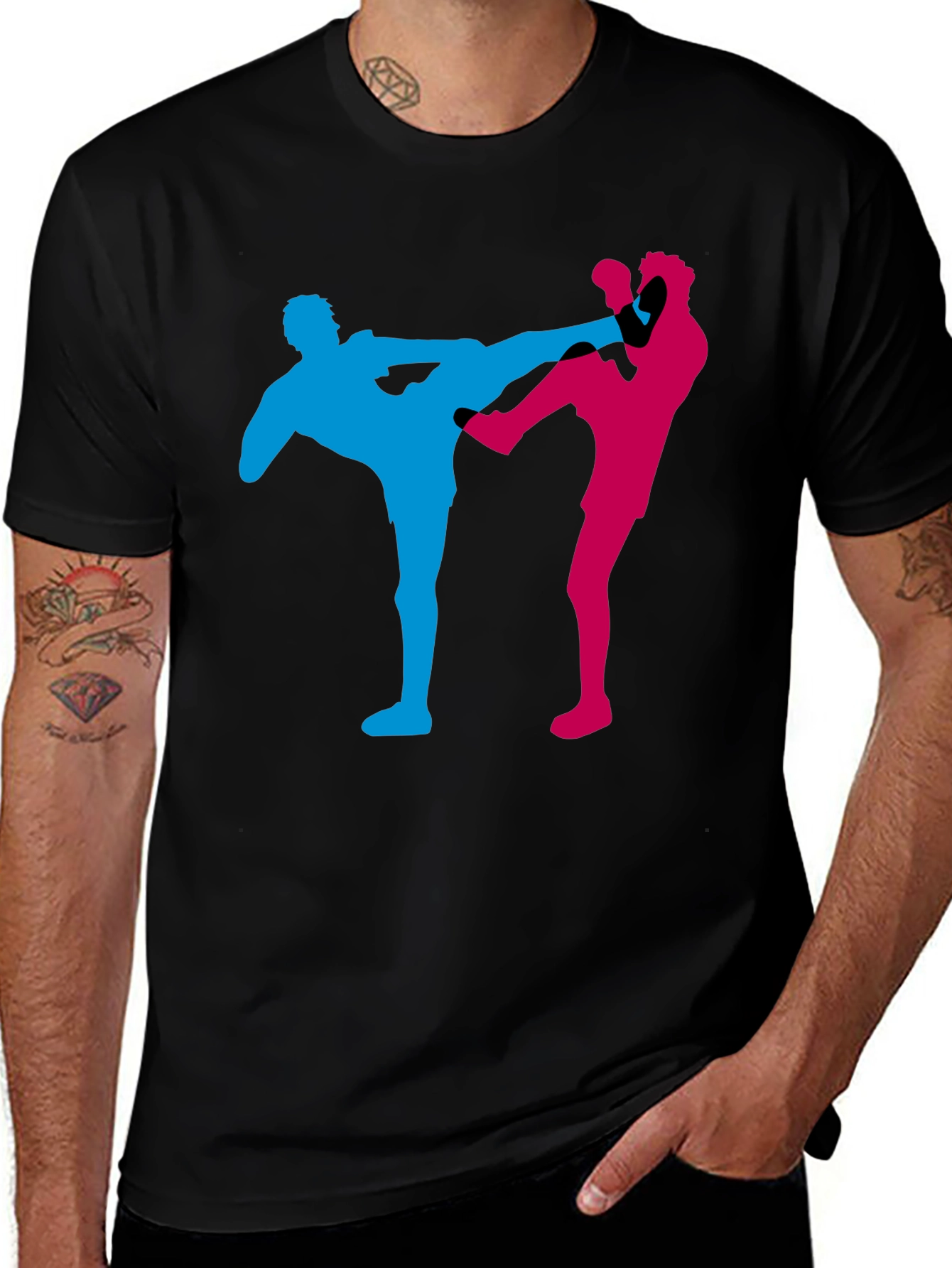 Karate Kick Graphic Tee - Black T-Shirt