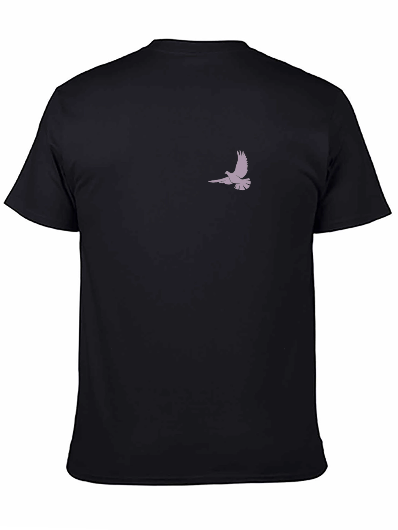 Black T-Shirt with Dove Graphic