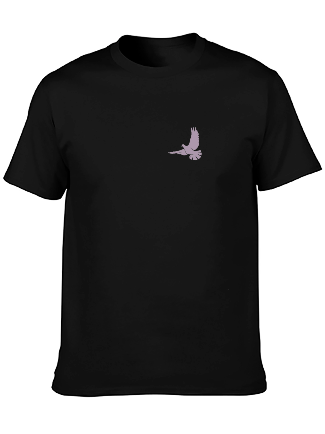 Black T-Shirt with Dove Graphic