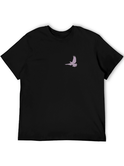 Black T-Shirt with Dove Graphic