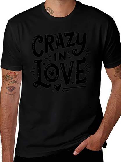 Crazy In Love Graphic Tee - Black Cotton T-Shirt