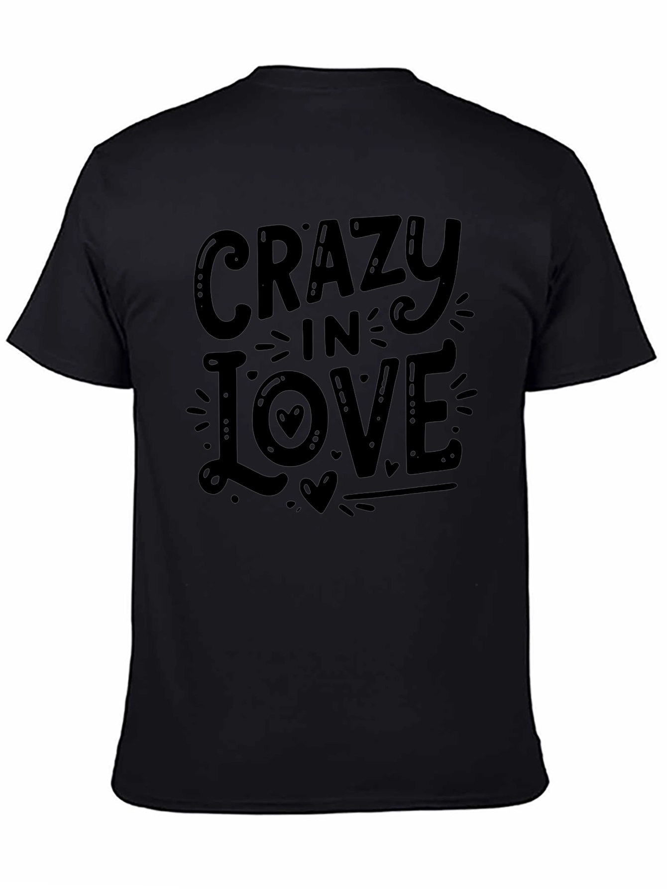 Crazy In Love Graphic Tee - Black Cotton T-Shirt