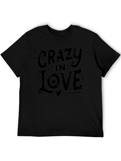 Crazy In Love Graphic Tee - Black Cotton T-Shirt