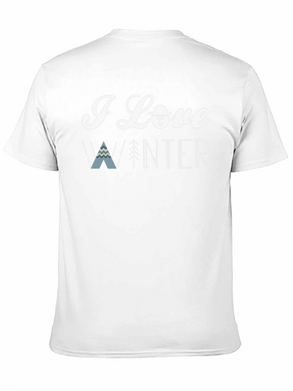 I Love Winter Black Graphic T-Shirt