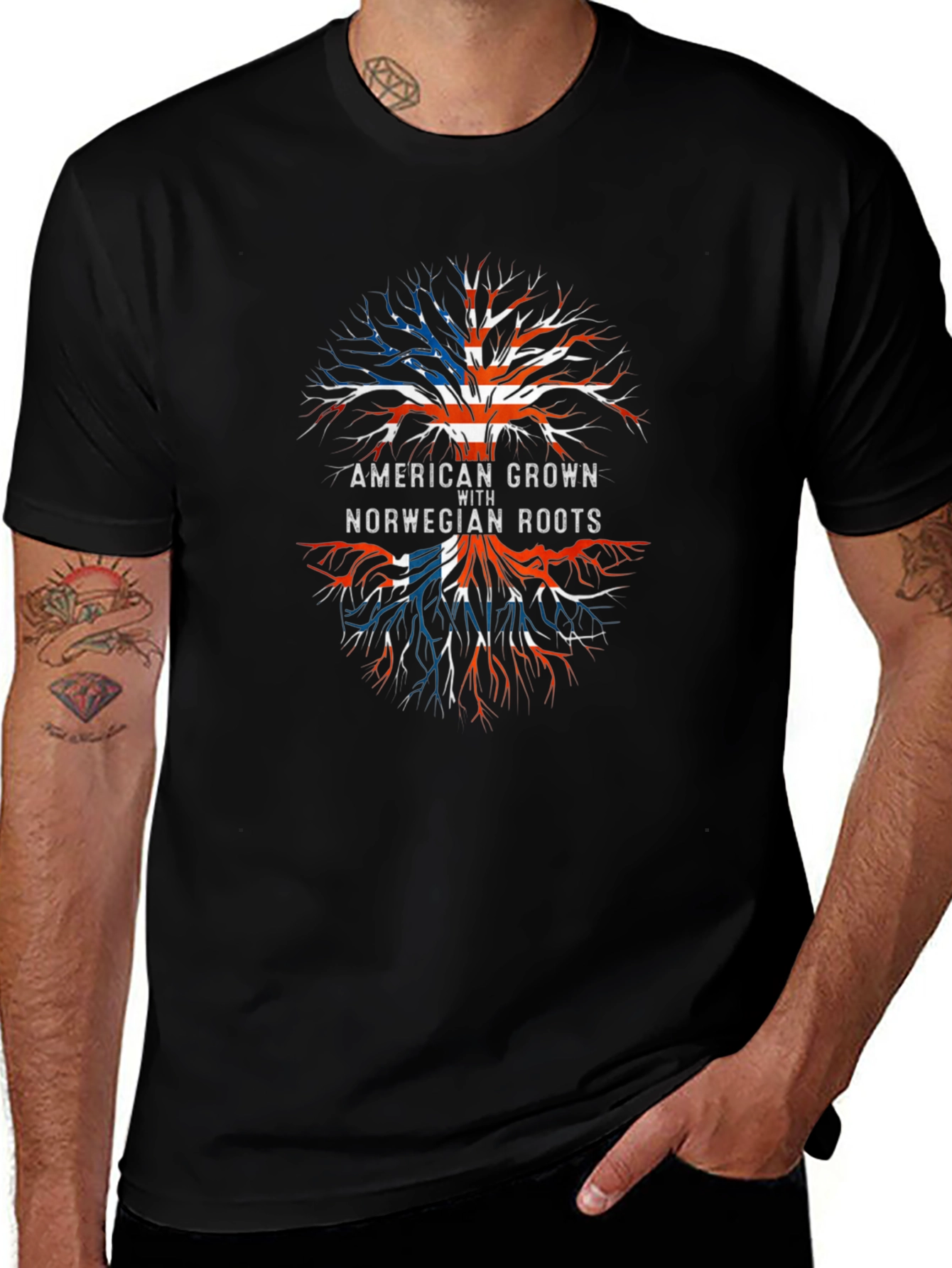 American Grown with Norwegian Roots Tee