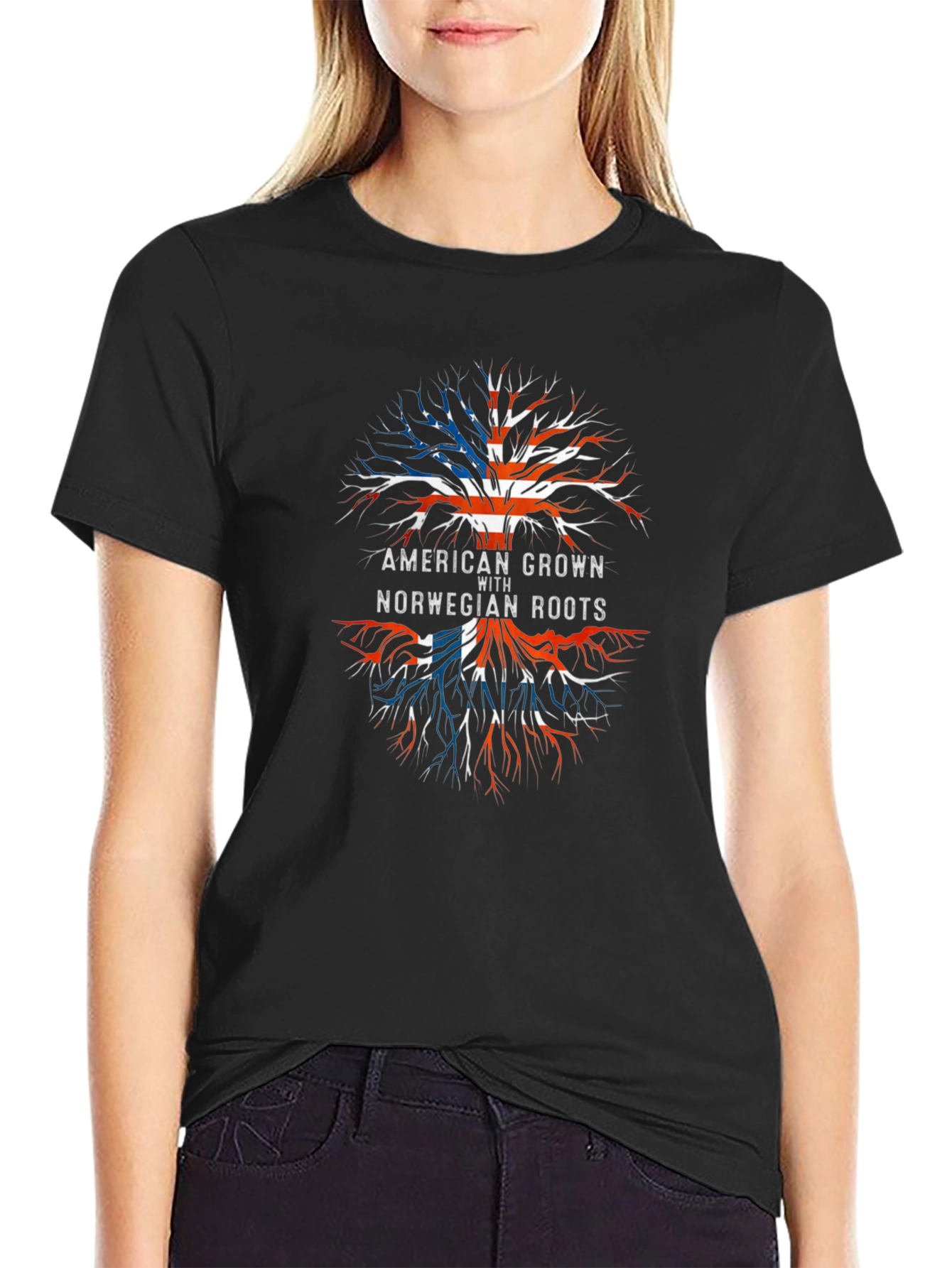 American Grown with Norwegian Roots Tee