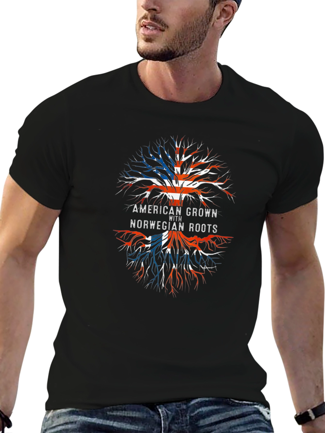 American Grown with Norwegian Roots Tee
