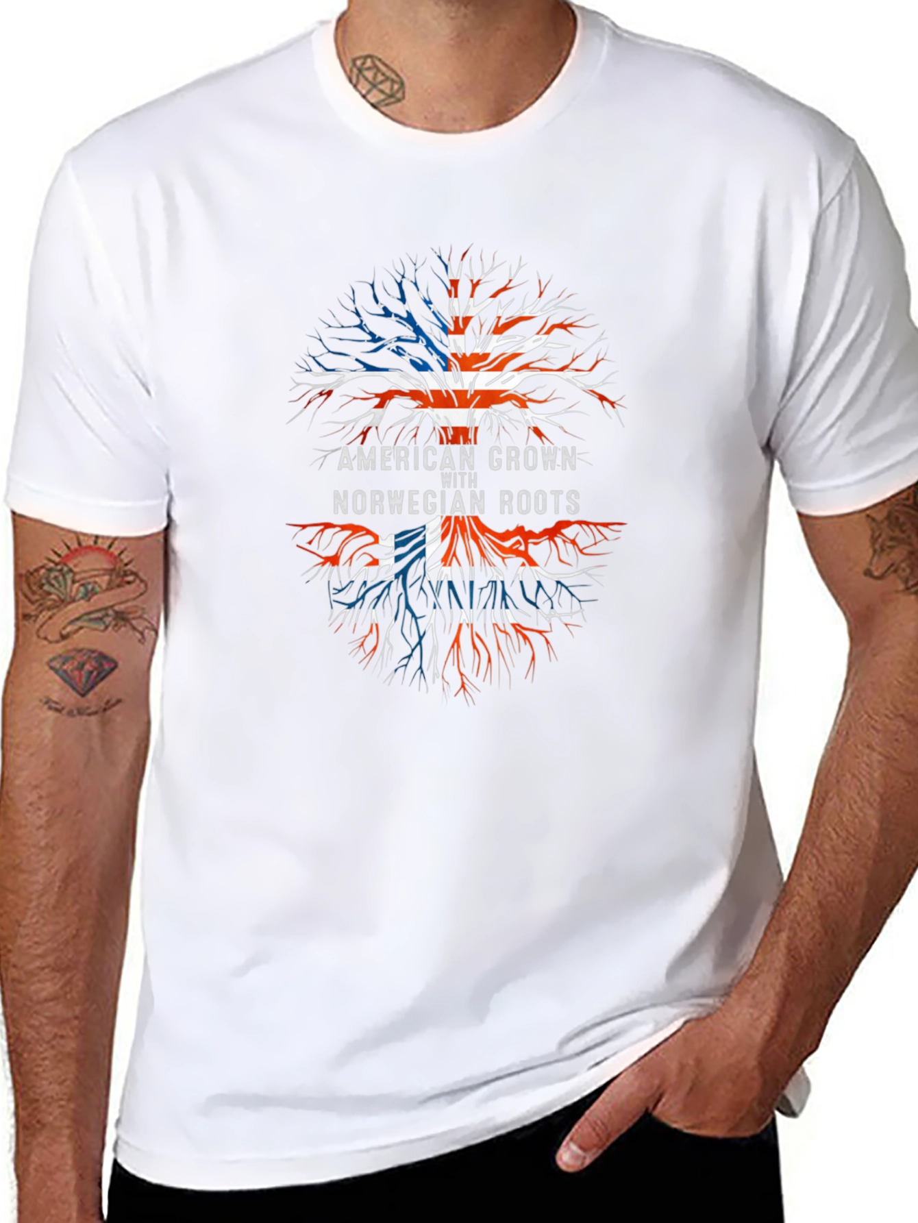 American Grown with Norwegian Roots Tee