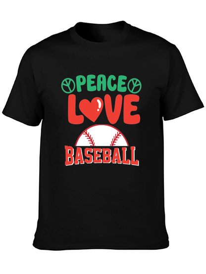 Peace Love Baseball T-Shirt