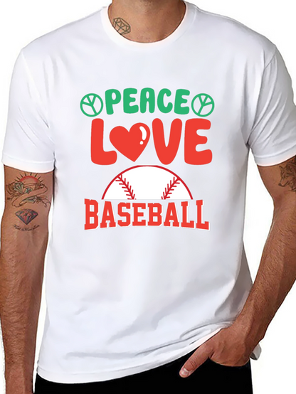 Peace Love Baseball T-Shirt