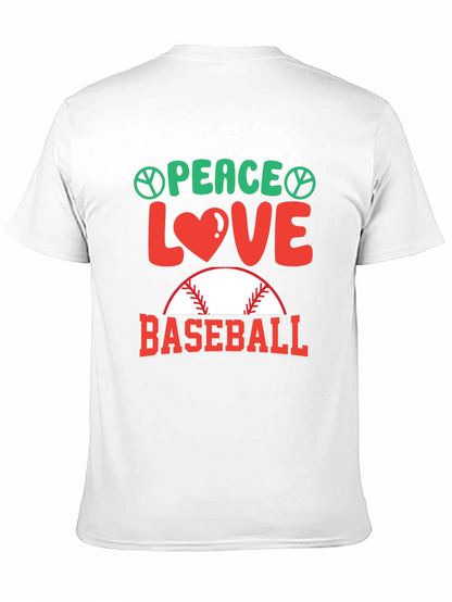 Peace Love Baseball T-Shirt