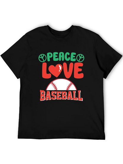 Peace Love Baseball T-Shirt