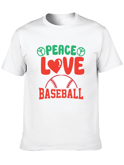 Peace Love Baseball T-Shirt