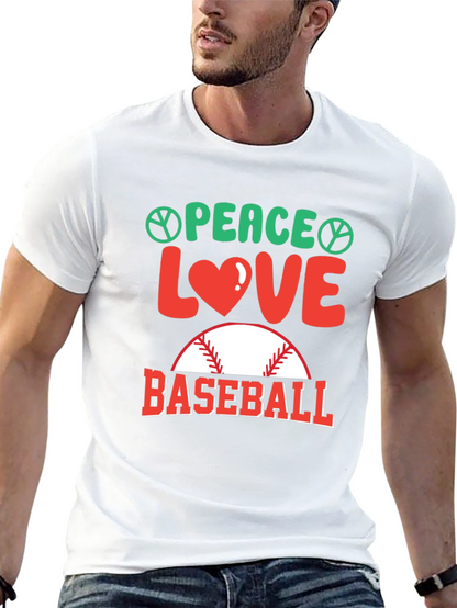 Peace Love Baseball T-Shirt