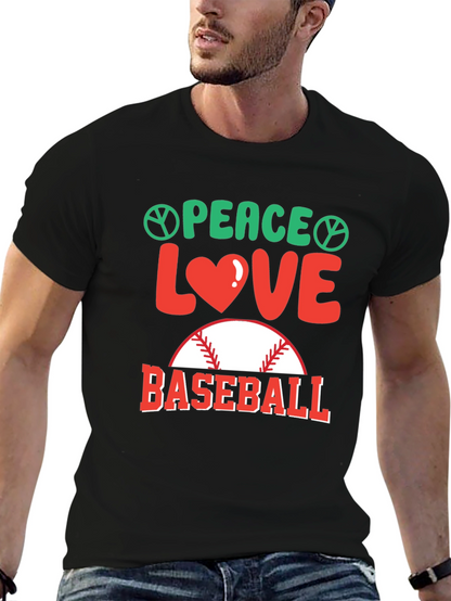 Peace Love Baseball T-Shirt