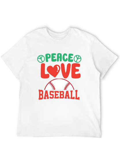 Peace Love Baseball T-Shirt