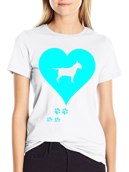 Bull Terrier Love Black T-Shirt