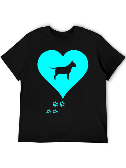 Bull Terrier Love Black T-Shirt