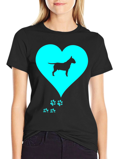 Bull Terrier Love Black T-Shirt