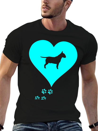 Bull Terrier Love Black T-Shirt