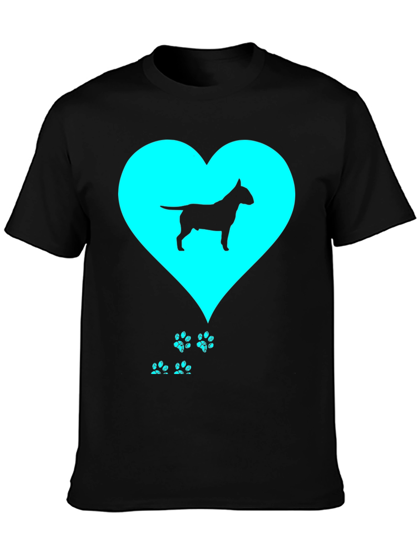 Bull Terrier Love Black T-Shirt