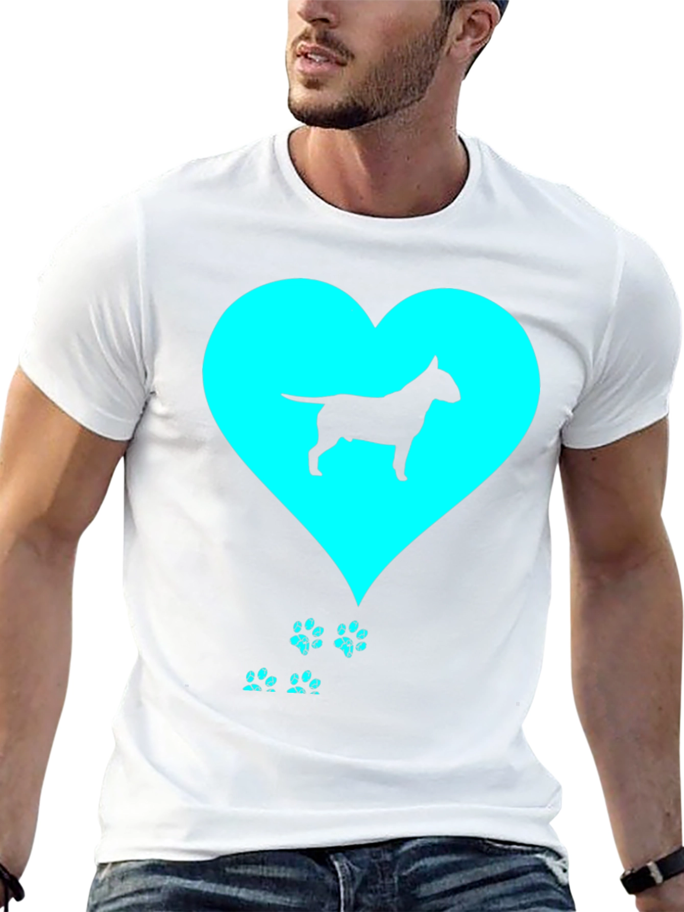 Bull Terrier Love Black T-Shirt